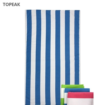 Assorbimento eccellente leggero a strisce bianco blu 160x80cm degli asciugamani di spiaggia di Microfiber